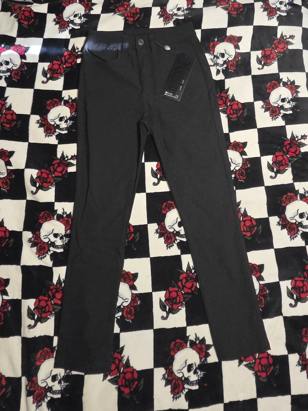 Killstar Black Skinny High-Waist Ponte Pants